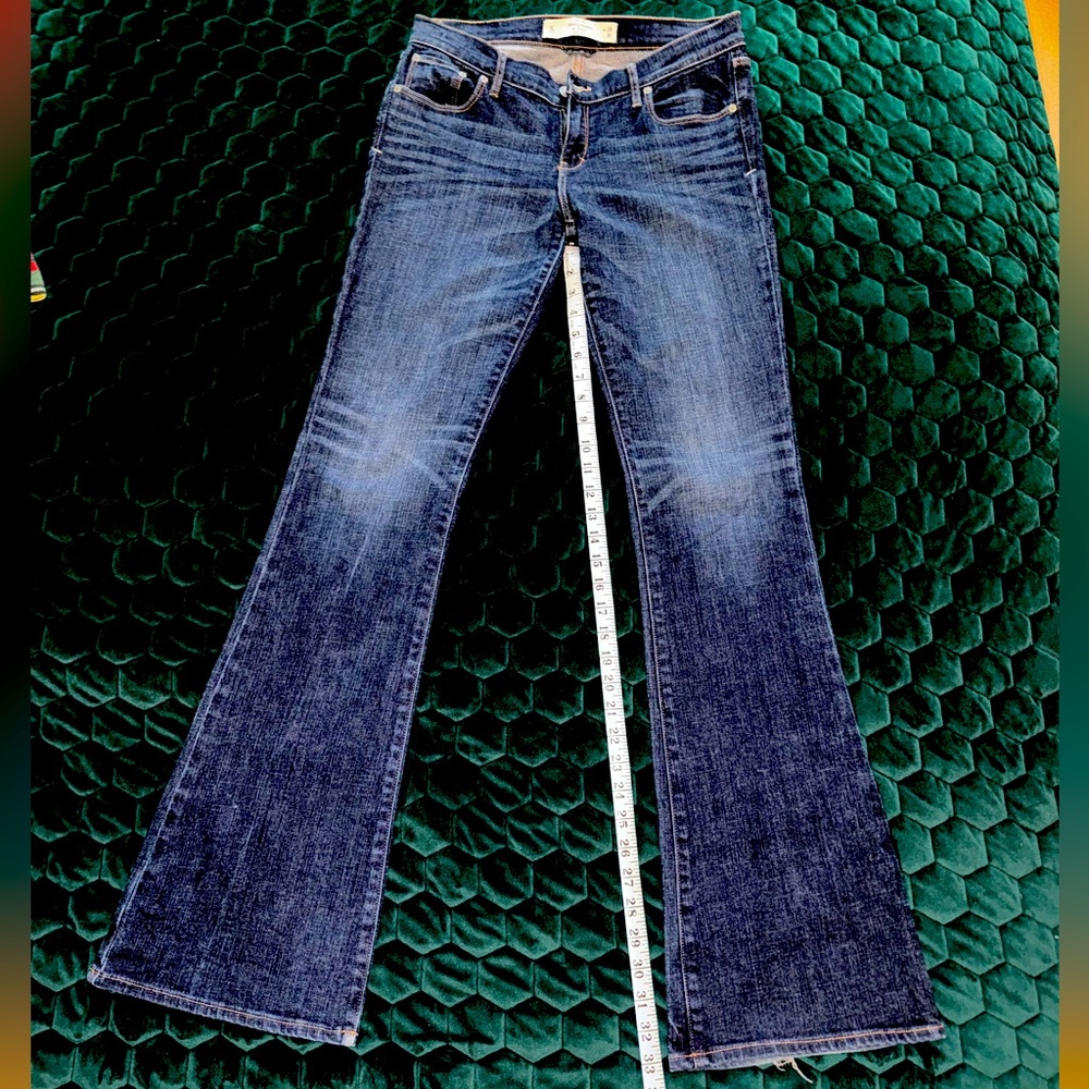 Abercrombie & Fitch Vintage Madison Perfect Stretch Flare Dark Wash 6 Long Tall